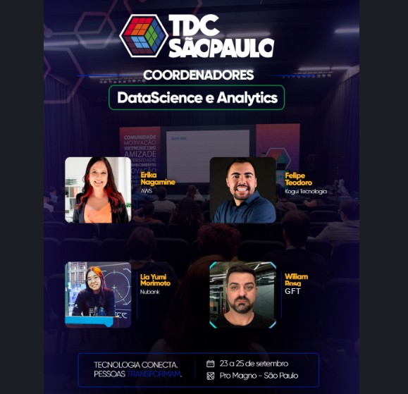 TDC São Paulo 2026 - Coordenadores da trilha DataScience e Analytics