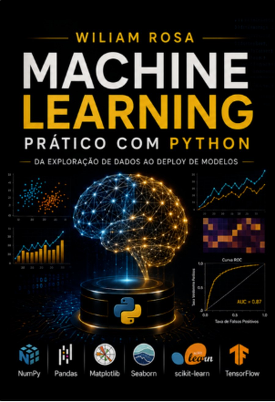 Capa do livro Machine Learning Prático com Python - Da Exploração de Dados ao Deploy de Modelos